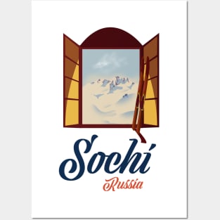 Sochi vintage ski poster Posters and Art